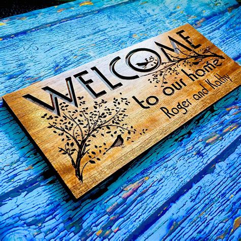 hanging welcome sign outdoor|outdoor wooden signs for hanging.